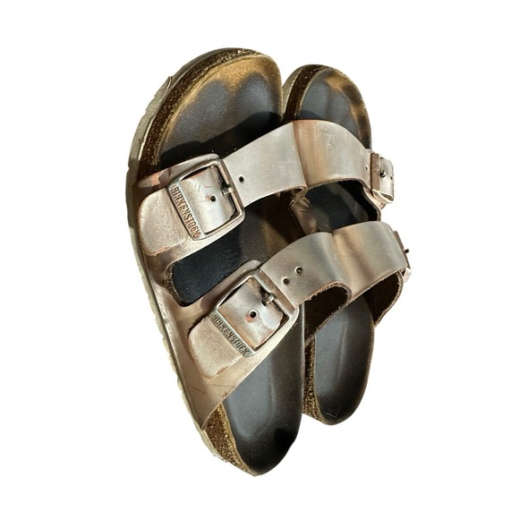 BIRKENSTOCK Arizona Rose Gold 2 Strap Sandals Size 36 US 5 Slip On Boho‎ #S57-1 - Picture 4 of 10